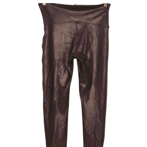 SPANX Ready To Wow Faux Leather Leggings Size Large - Picture 3 of 4